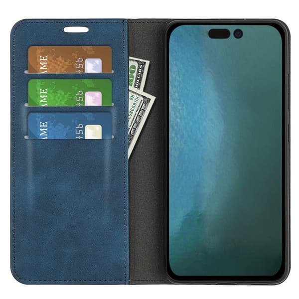 Folio iPhone 14 Pro Pungeetui - Blå Blå