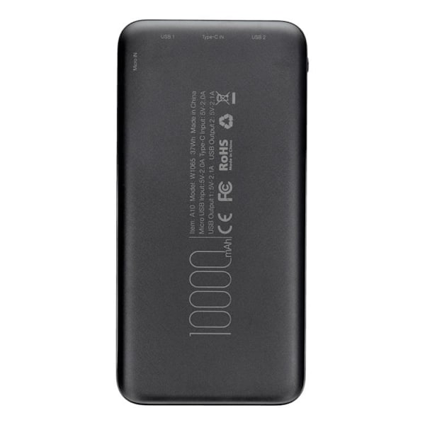 VEGER powerbank 10 000 mAh 2A A10 (W1065) black
