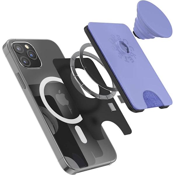 PopWallet til Magsafe med Grip Deep Periwinkle - Lilla