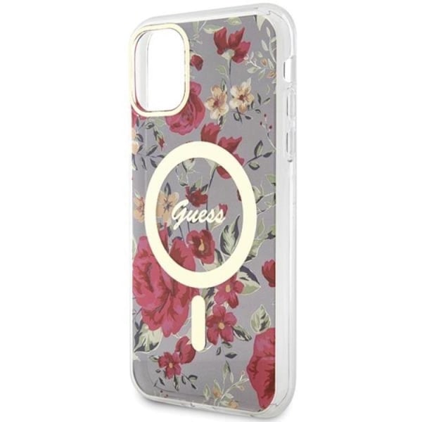 Guess iPhone 11/XR Mobilskal Magsafe Flower - Grön/Khaki