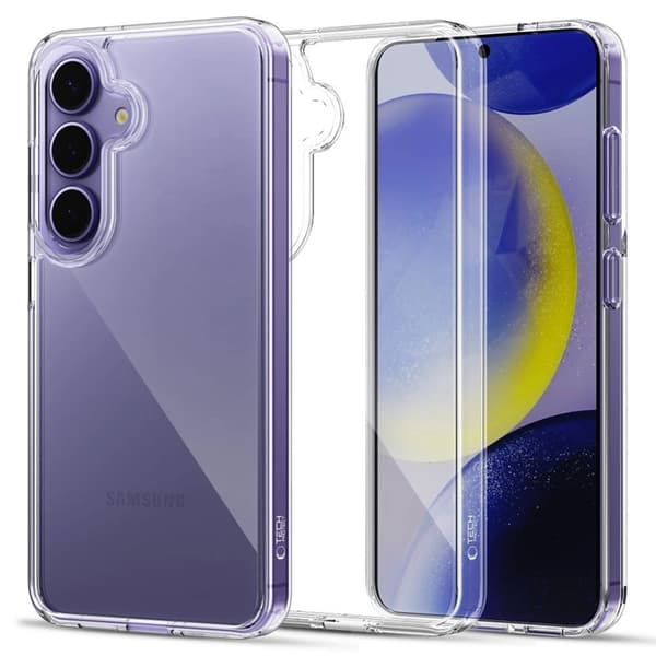 Tech-Protect Telefontaske til Galaxy S25 FE Flexair Hybrid - Klar Transparent