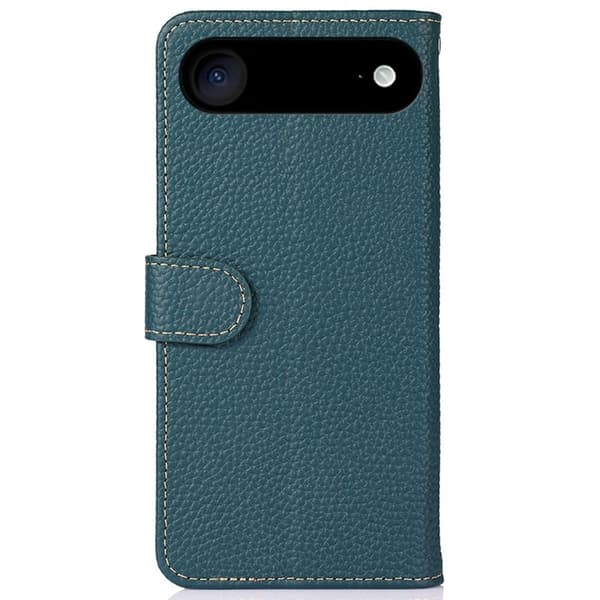 KHAZNEH iPhone Air Plånboksfodral Äkta läder - Litchi Textur - Grön