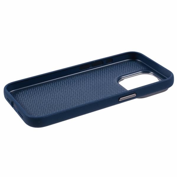 X-LEVEL Mobilskal till iPhone 15 Pro Slim PU Läder Hård PC Blå