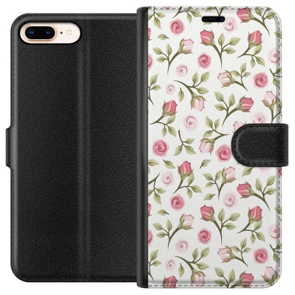 Plånboksfodral till Apple iPhone 8 Plus med Blommigt