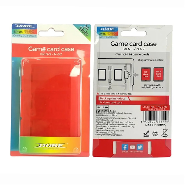 Dobe Nintendo Switch 2 Fodral för Game Card - Vit Vit