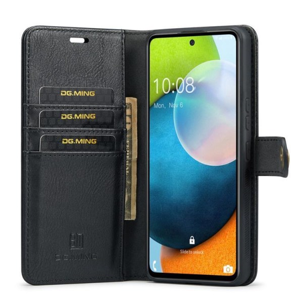 DG.MING Flip irrotettava lompakkokotelo Galaxy A53 5G - musta