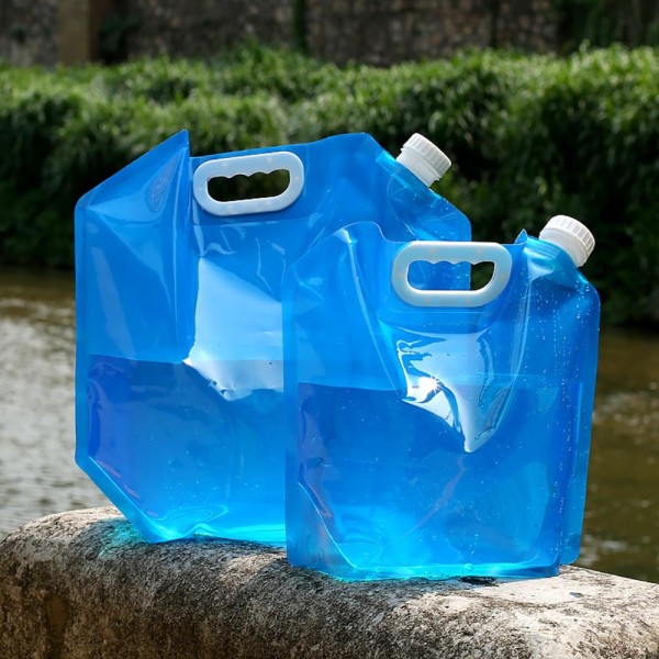 5L - Taitettava vesisäiliö ulkokäyttöön vesipussi - sininen