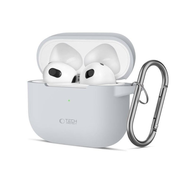 Tech-Protect Apple Airpods 3 Skal Silikon Hook - Crayon Grå Grå