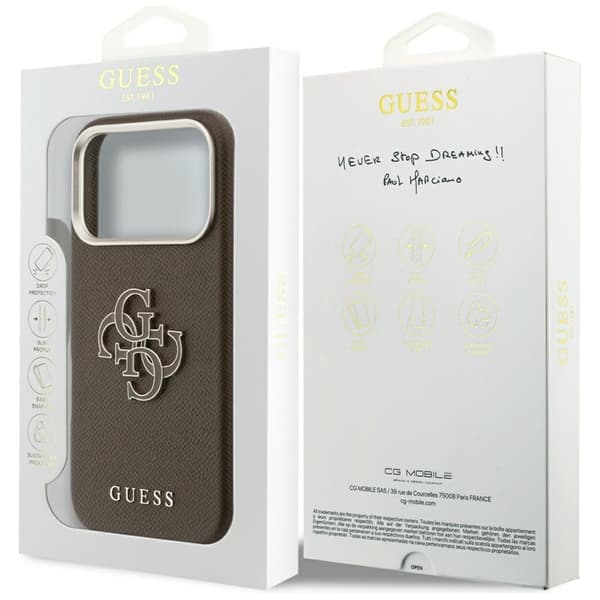 Guess Mobilskal iPhone 17 Pro FW Resin Logo - Brun BrunPassar