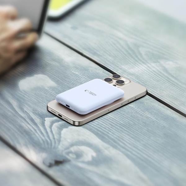 Tech-Protect PB10 Lifemag Magsafe Power Bank 5000mah - Blå Blå