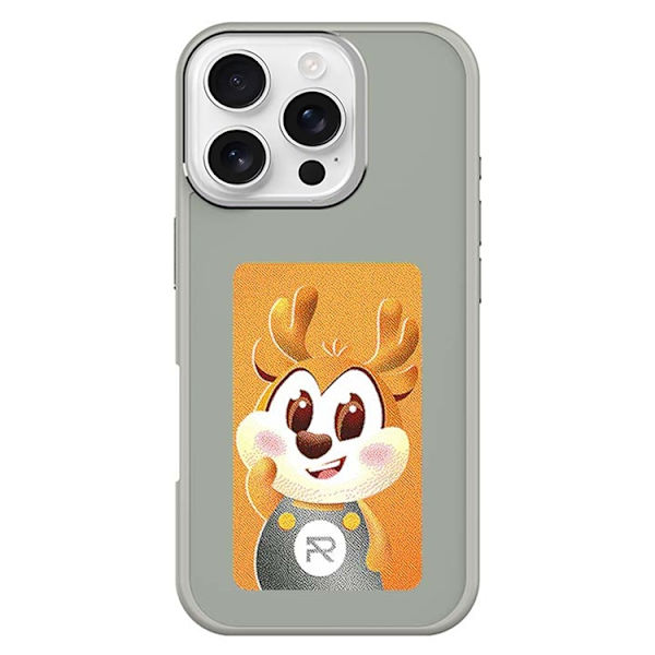 Mobilskal till iPhone 16 Pro Max NFC DIY Customized HD Smart E-Ink - Grå Grå