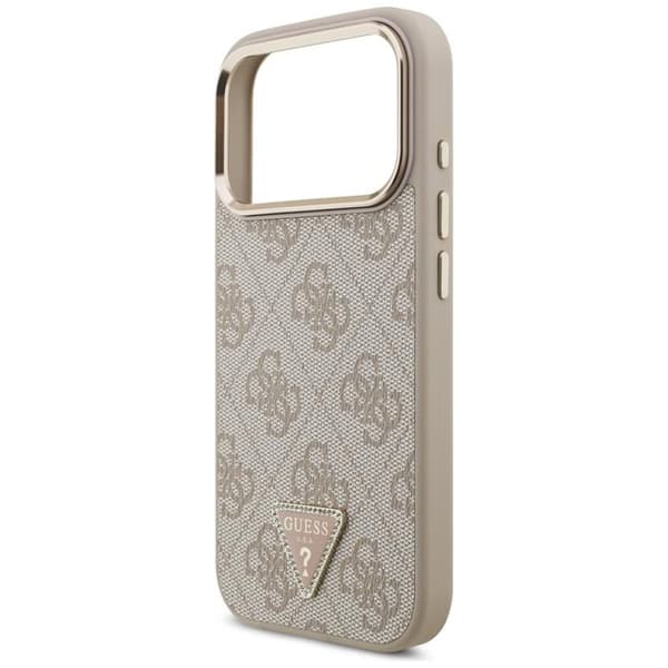 Guess Mobilskal till iPhone 17 Pro MagSafe 4G Triangle Logo - Rosa Guld Rosa