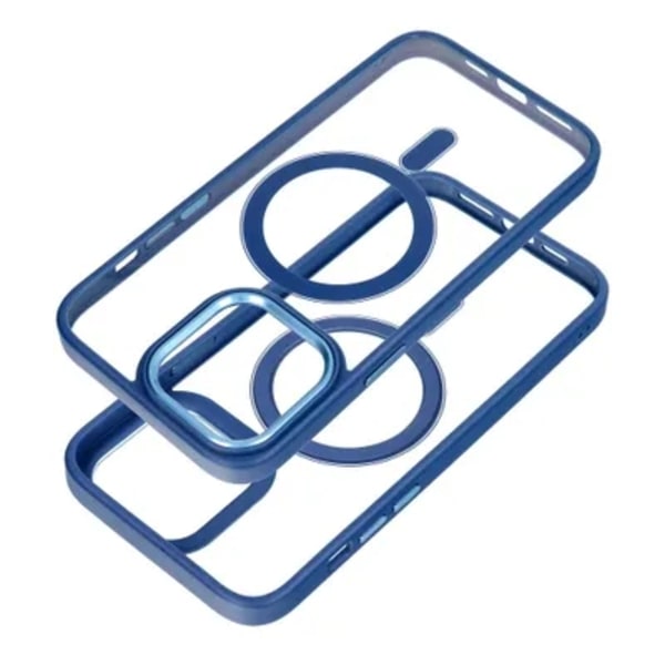 iPhone 15 Plus Mobilskal Magsafe Color Edge - Marinblå