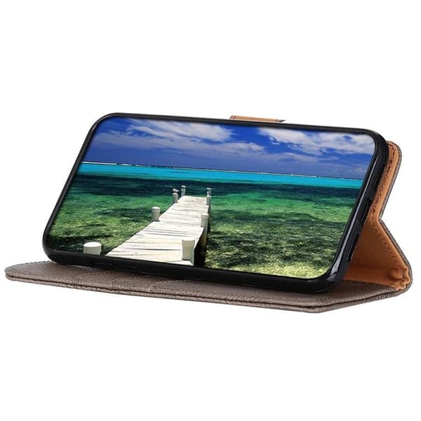 KHAZNEH iPhone 14 Pro Plånboksfodral Retro - Grå Grå