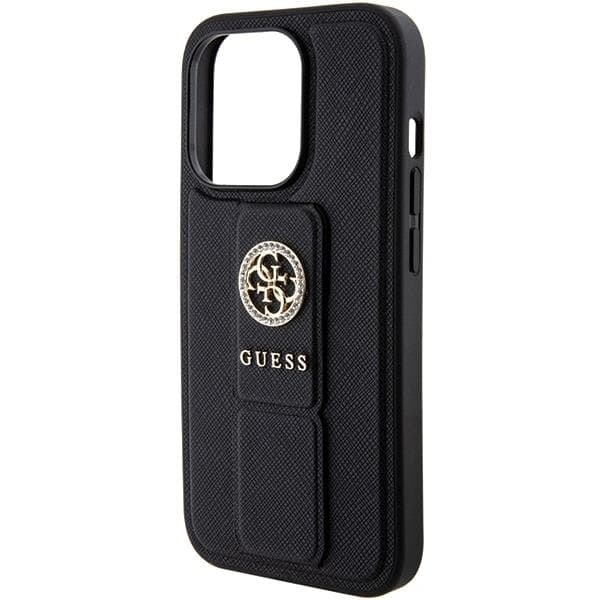 Guess Mobilskal till iPhone 15 Pro Max Grip Stand Saffiano Strass Black
