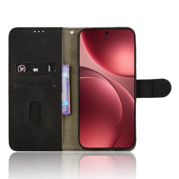 Oppo Find X9 Pro 5G Plånboksfodral Konstläder Skydd - Svart