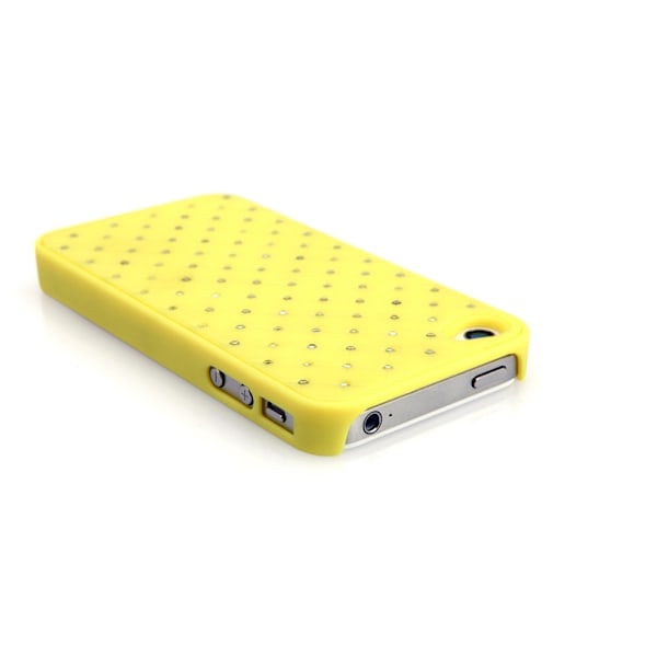 Diamond Baksideskal till Apple iPhone 4S/4 + Skrmskydd (Gul)