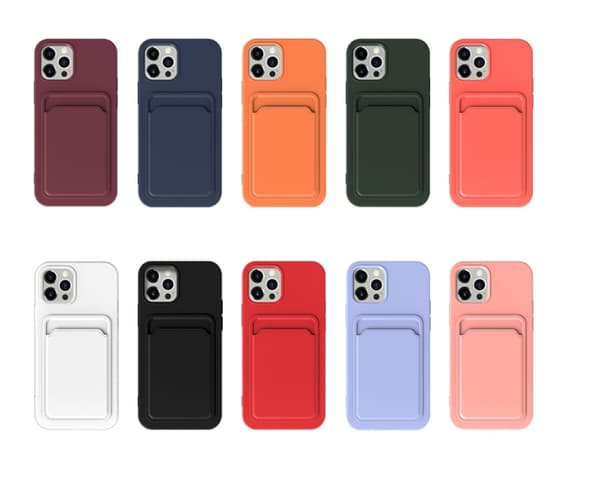iPhone 13 Pro Max -kuori korttipaikoilla - Pinkki Pink