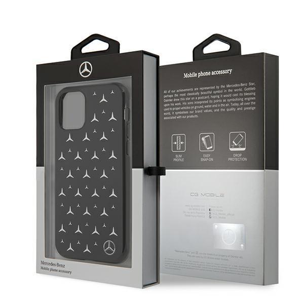 Mercedes Silver Stars -kuvioinen kansi iPhone 11 - musta Black