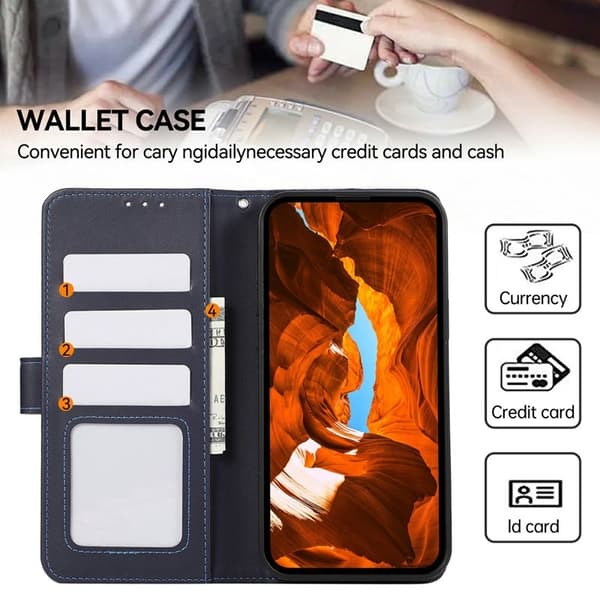 Samsung Galaxy S26/S26 Pro Skal RFID Skydd Konstläder - Blå