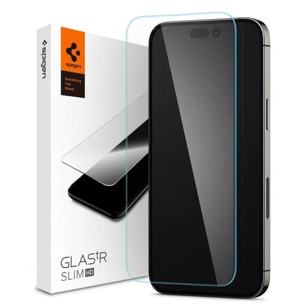 Spigen iPhone 14 Pro Max Karkaistu lasi näytönsuoja SLIM Transparent