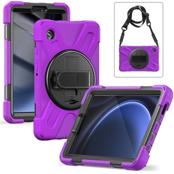 Mobilskal till Galaxy Tab A9 Kickstand Handrem Med Axelrem Rosa