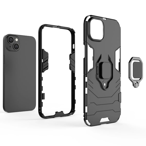 iPhone 14 Pro Mobilskal Ring Armor - Svart Svart