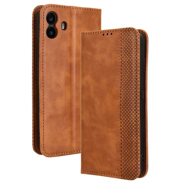Nothing CMF Phone 1 Plånboksfodral Retro Kickstand - Brun Brun