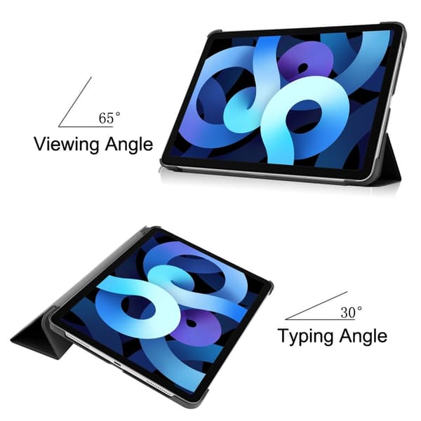 SiGN Kotelo iPad Air 4 10.9 (2020) Tri-fold - Musta Svart