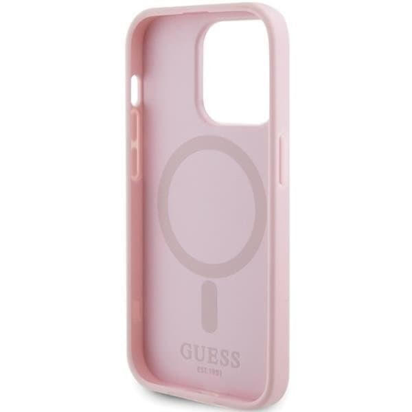 Guess Mobilskal till iPhone 13 Pro/13 Magsafe Saffiano - Rosa Rosa