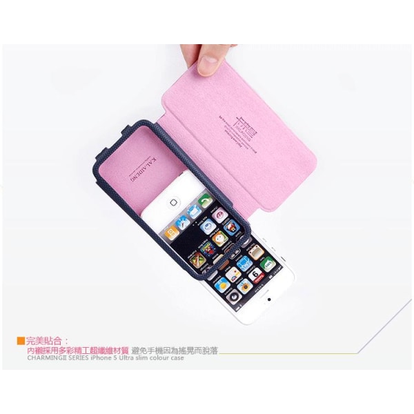 Kalaideng charmerende mobiltaske til Apple iPhone 5/5S/SE (lilla)