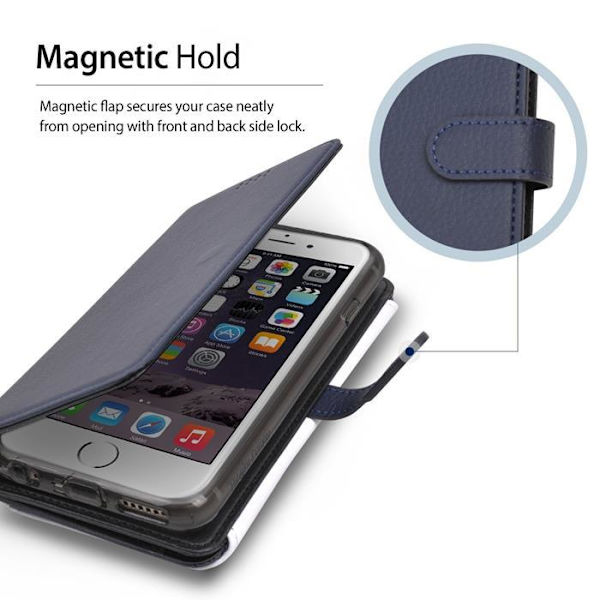Ringke Wallet till iPhone 6 / 6S  - Navy Blå