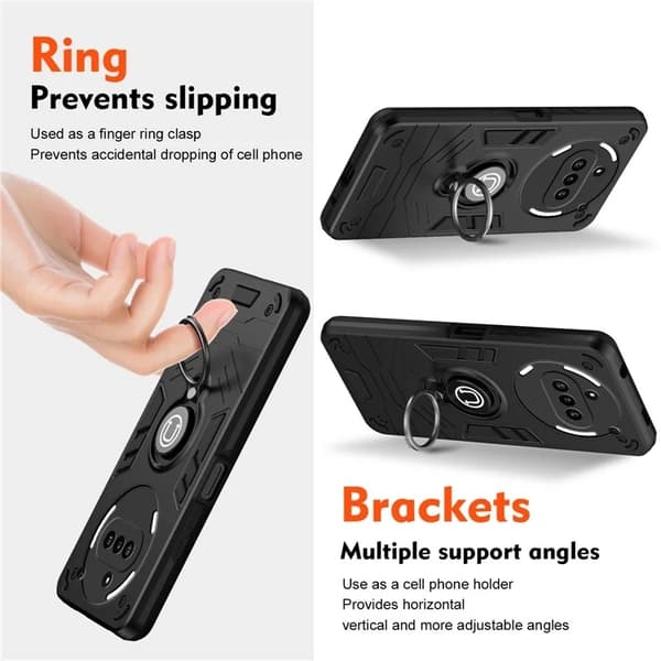 Mobilskal till Nothing Phone (3a) Camshield Kickstand - Svart