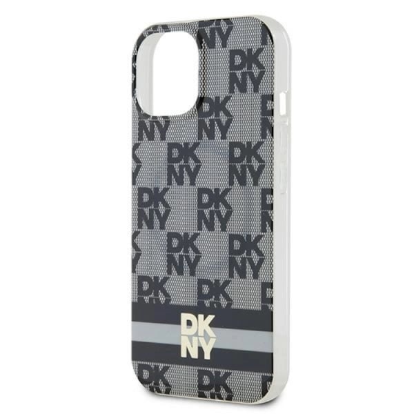 DKNY iPhone 15/14 Plus Mobilskal Magsafe IML Checkered Mono Svart