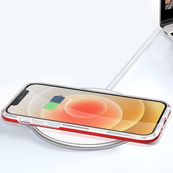 iPhone 12 Pro Max -kuori Clear 3in1 - Punainen Röd