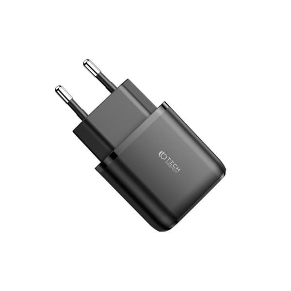 Tech-Protect C20W 2-Portin verkkolaite PD20W/QC3.0 - Musta Svart