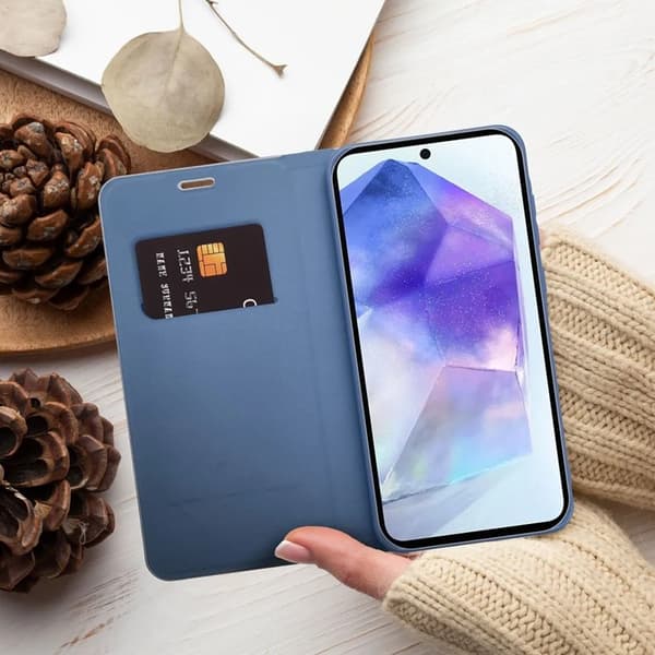 Xiaomi Redmi Note 14 4G Plånboksfodral Luna Carbon - Blå Blå