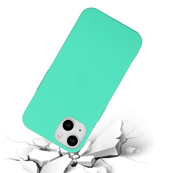 iPhone 15 Plus Mobilskal TPU Matte Slim-Fit - Cyan Grön