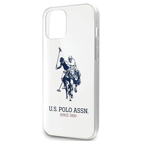 US Polo Mobilskal till iPhone 12/12 Pro Shiny Big Logo - Vit