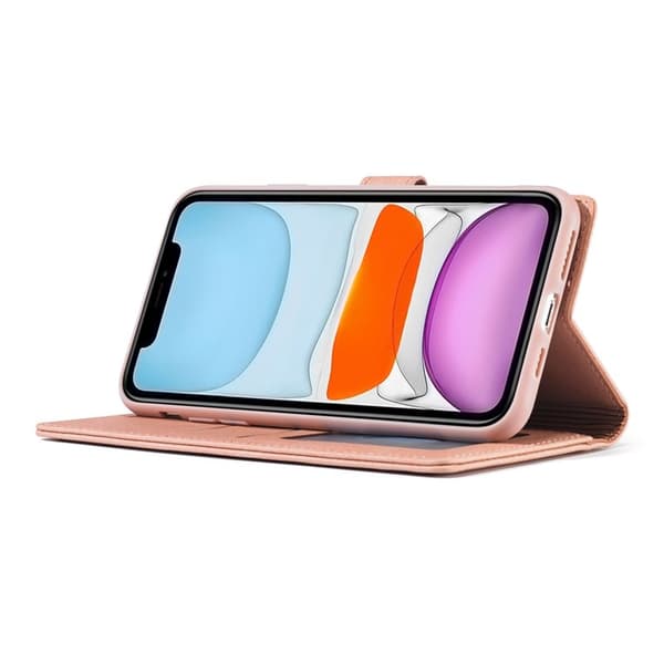 FORWENW iPhone 11 Pro Plånboksfodral i Konstläder - Roséguld