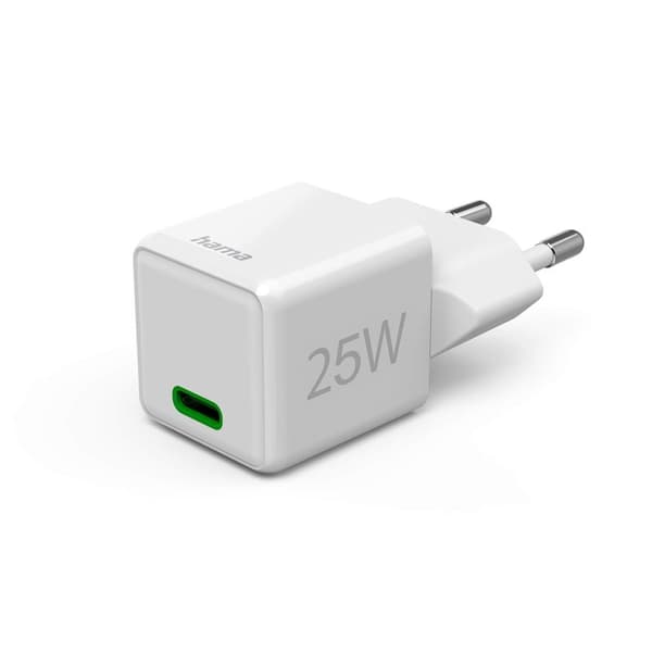 HAMA Mini Hurtigoplader USB-C PD 25W Hvid