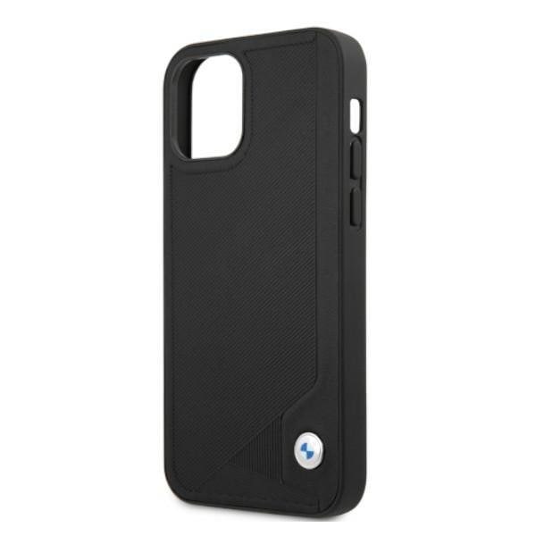 BMW Läder Deboss Skal iPhone 12 Pro Max - Svart Svart
