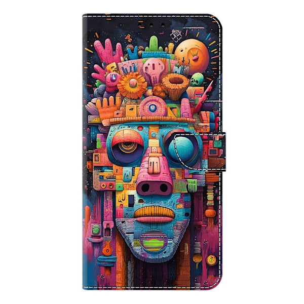 Samsung Galaxy S26 Plånboksfodral Fällbart Ställ Konstläder Mönster - Graffiti