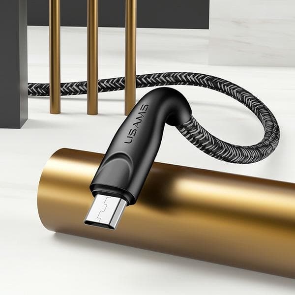 USAMS Kabel flettet U41 microUSB 2m rød SJ396USB02