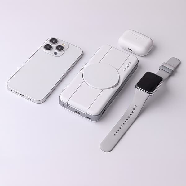 Forever 3in1 Trådlös Powerbank 10000mAh - Vit Vit
