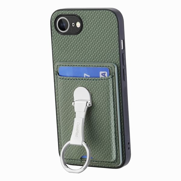 D.G Ming Mobilskal till iPhone 16e Äkta läder - Grön