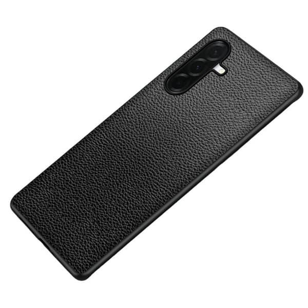 Mobilskal för Samsung Galaxy S26 Plus Konstläder PC + TPU - Svart