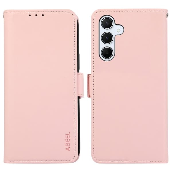 ABEEL Samsung Galaxy A34 5G Folio Konstläder Plånboksfodral RFID-Skydd Rosa