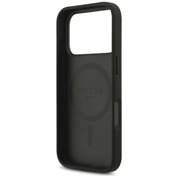 Guess telefontaske til iPhone 17 Pro MagSafe 4G Circle Classic Logo - Sort Svart