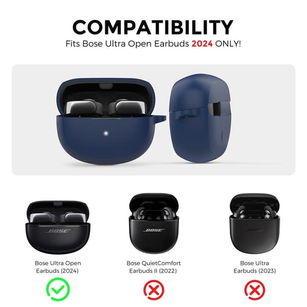 AHASTYLE Bose Ultra Open Earbuds Mobilskal med Karbinhake WG147 - Blå Blå